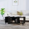 vidaXL Coffee Table Black Engineered Wood Standard Coffee Table
