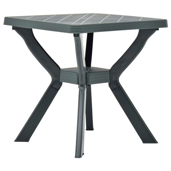 vidaXL Garden Table Green Plastic 27.6x27.6x28.3 in Lightweight