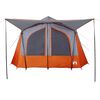 vidaXL Camping Tent Cabin 5-Person Grey and Orange Waterproof