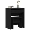 vidaXL Dressing Table Black oak 23.6" x 15.7" x 29.5" Engineered wood