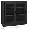 vidaXL Cabinet With Planter Box Anthracite Steel, tempered glass Medium