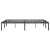 vidaXL Bed Frame Black Powder-Coated Steel Full Bed Frame Rectangular