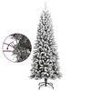 vidaXL Christmas Tree White and Green PVC, PE, Steel Medium