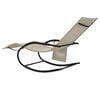 vidaXL Rocking Sun Lounger Cream Steel and Textilene