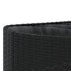 vidaXL Patio Sofa Set Set of 10 Black PE rattan