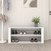 vidaXL Shoe Rack White Engineered Wood 39.4x13.8x17.7 in Shoe Rack