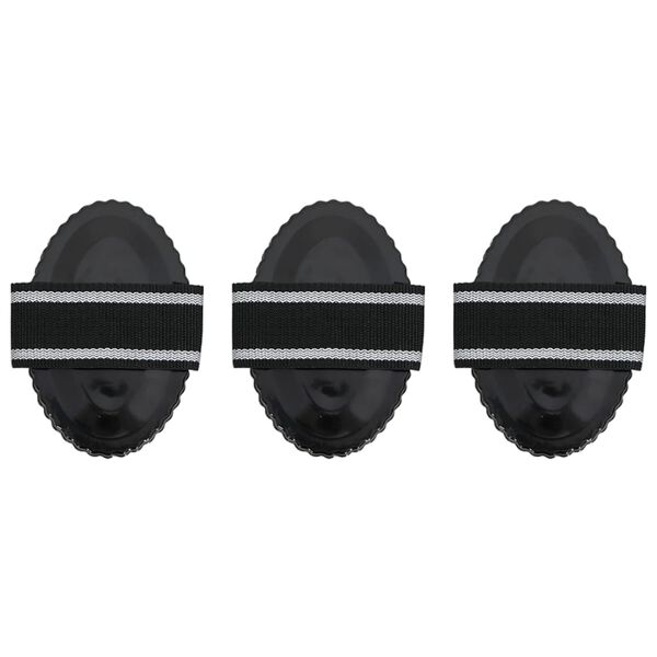 vidaXL Curry Comb Black Steel 6.3 x 4.1 x 0.8 in Durable Curry Comb