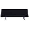 vidaXL Sofa Bed Black Wooden frame Standard