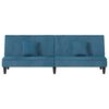 vidaXL Sofa Bed Blue Velvet, Plywood 78.7 x 35.0 x 27.6 in