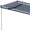 vidaXL Retractable Awning Blue and White