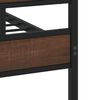 vidaXL Bed Frame Brown Oak Steel, Engineered Wood Small Single Bed Frame