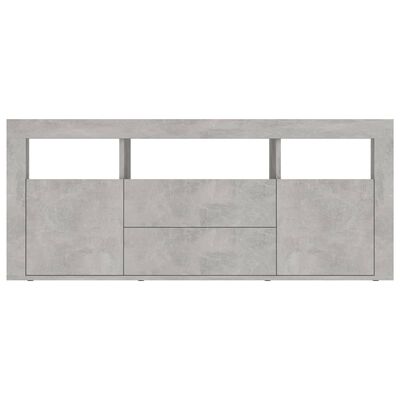 vidaXL TV Cabinet Concrete Gray 47.2"x11.8"x19.7" Chipboard