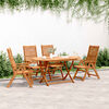 vidaXL Garden Chair Set of 4 Natural wood Solid Acacia wood