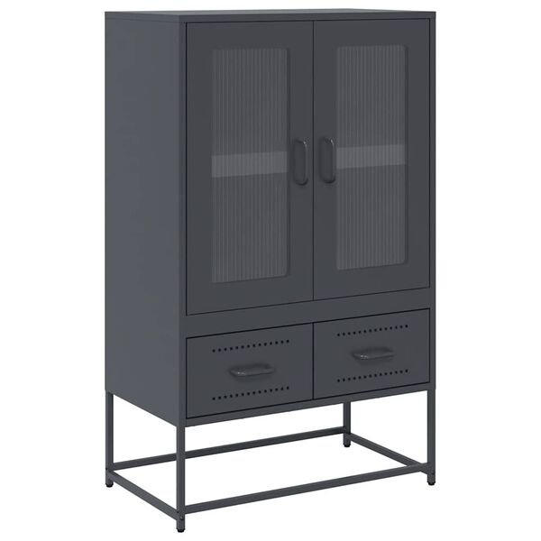 vidaXL Highboard Anthracite Cold-rolled steel Highboard Rectangular
