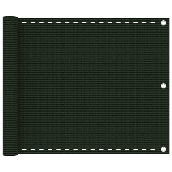 vidaXL Balcony Screen Dark Green 29.5x118.1" HDPE