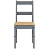 vidaXL Dining Chair Grey Solid pine wood 15.7x18.1x35.4 in Minimalistic
