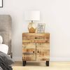 vidaXL Bedside Cabinet Natural wood and black