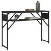 vidaXL Console Table Black Engineered wood Narrow Adjustable Feet