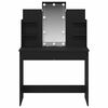 vidaXL Dressing Table Black oak 37.8" x 15.7" x 55.9" Engineered wood
