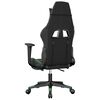 vidaXL Gaming Chair Black and Green Faux leather, metal, plywood, foam