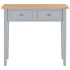 vidaXL Dressing Table Grey and Brown MDF & Pinewood Compact