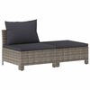 vidaXL Garden Lounge Set Gray Poly rattan Medium Lightweight