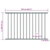 vidaXL Fence Panel Powder-coated Steel 5.6x3.8' Anthracite