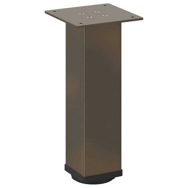 vidaXL Coffee Table Leg Natural Steel Powder-Coated Steel Adjustable Feet