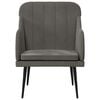 vidaXL Armchair Dark grey Velvet (100% polyester), Metal, Plywood Medium