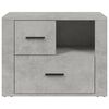 vidaXL Bedside Cabinet Concrete Grey Engineered wood 23.6 x 14.2 x 17.7 in