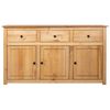 vidaXL Sideboard Natural wood color Solid pinewood Large Sideboard