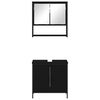 vidaXL Bathroom Furniture Set 2 pcs Black 23.6" x 11.8" x 23.6