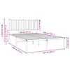 vidaXL Bed Frame Black Steel 47 x 79 in Bed Frame Rectangular