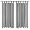 vidaXL Micro-Satin Curtains 2 pcs with Loops 55.1x88.6" Grey
