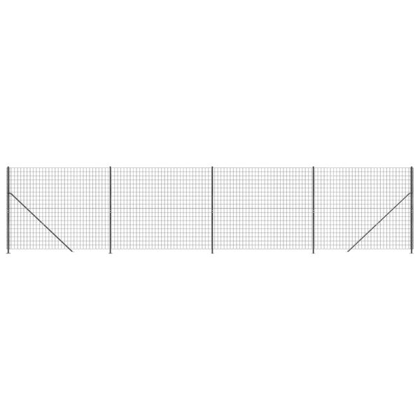 vidaXL Wire Mesh Fence with Flange Anthracite 4.6x32.8'