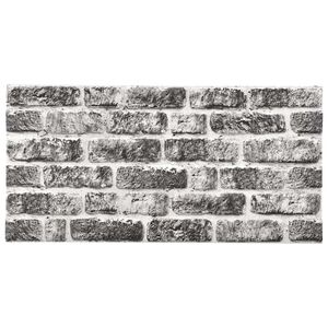 vidaXL 3D Wall Panels with Dark Gray Brick Design 10 pcs EPS