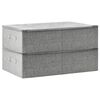 vidaXL Storage Boxes 2 pcs  Fabric 27.6x15.7x7.1" Grey