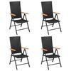 vidaXL Dining Set Black and Brown