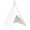 vidaXL Teepee Tent White 47.2" x 47.2" x 59.1" Fabric and Plastic