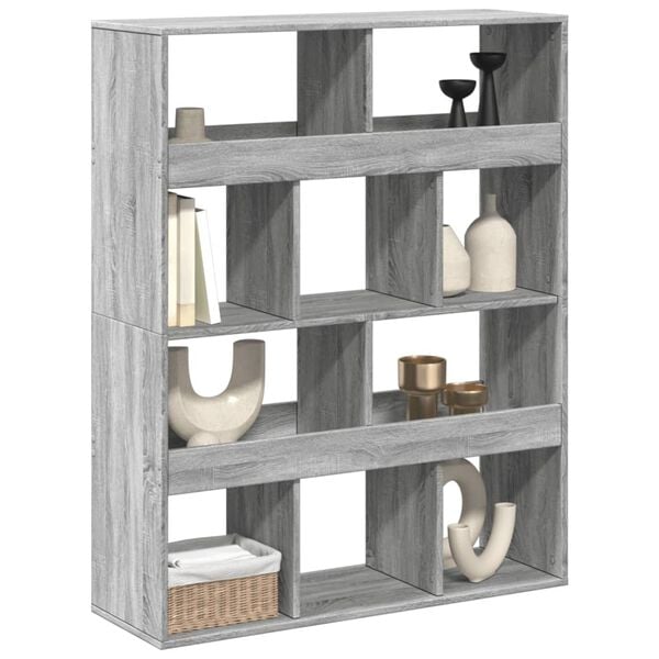 vidaXL Room Divider Grey Sonoma Engineered wood Medium Room Divider