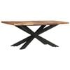 vidaXL Dining Table Natural Acacia Wood Solid Acacia Wood