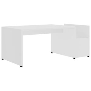 vidaXL Coffee Table White Engineered Wood Medium Storage Coffee Table