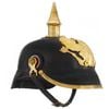 vidaXL German Prussian Helmet Antique Replica LARP Black Steel