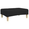 vidaXL Sofa Bed Black Polyester fabric with wooden frame and foam filling
