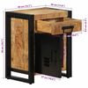 vidaXL Bedside Cabinet Rough Mango Wood Solid Mango Wood Medium