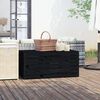vidaXL Garden Box Black Solid pine wood 39.8 in x 19.9 in x 18.3 in