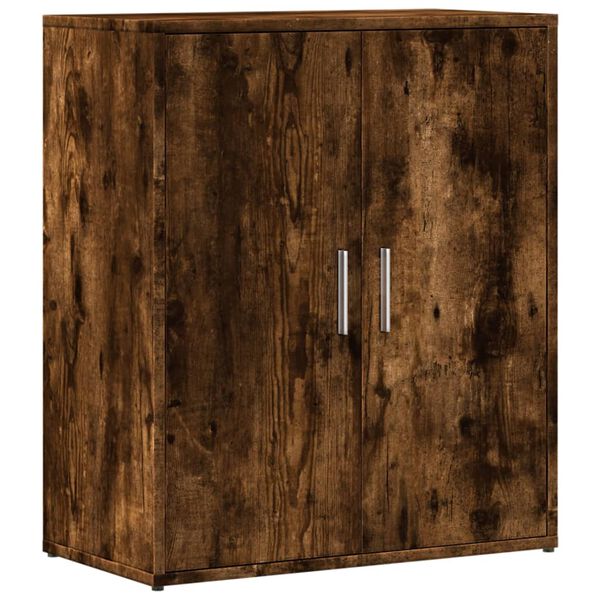 vidaXL Sideboards 2 pcs Smoked Oak 23.6"x12.2"x27.6" Engineered Wood