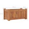 vidaXL Raised Bed Teak Solid Teak Wood 19.7x9.8x9.8 in Durable Planter