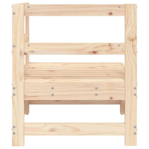 vidaXL Garden Corner Sofa Natural Wood Pine Wood Medium Modular