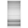 vidaXL Wardrobe High gloss white Engineered wood Compact Wardrobe